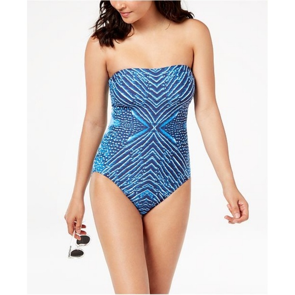 Calvin Klein Artemis Bandeau One-Piece Swi… - Picture 2 of 8